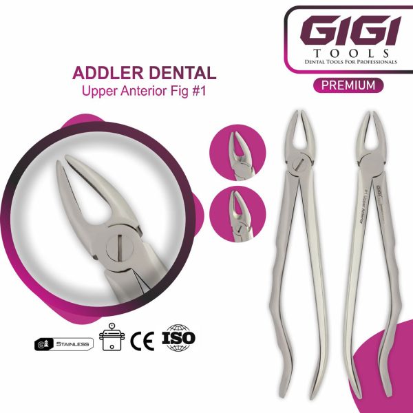 Addler 10-Piece Dental Extraction Forceps Kit (Ergonomic Wave Handle Design)