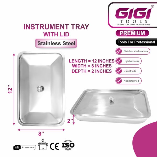 Instrument Tray with Lid Stainless Steel
