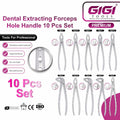 Dental Extracting Forceps Hole Handle System 10-Piece Set
