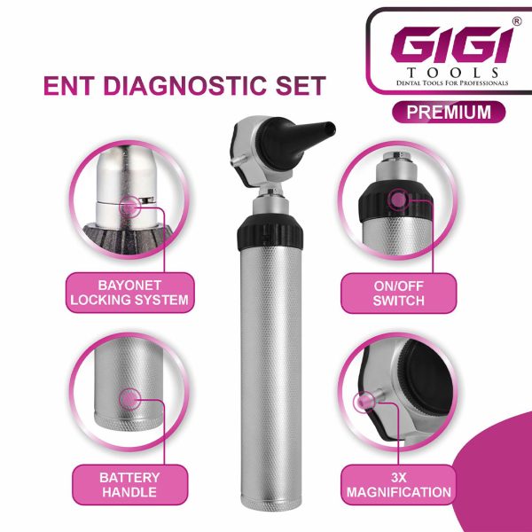 ENT Diagnostic Set – Otoscope, Ophthalmoscope & Nasal Dilator Kit