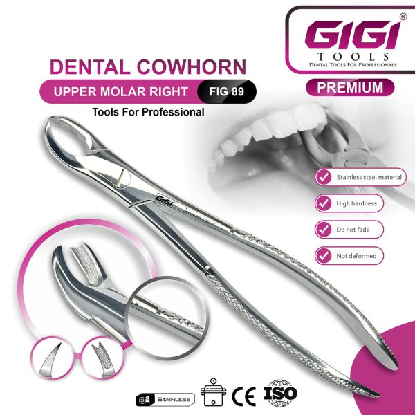 Adult Cowhorn Extraction Forceps Fig. 89 & Fig. 90 Upper Molars Set