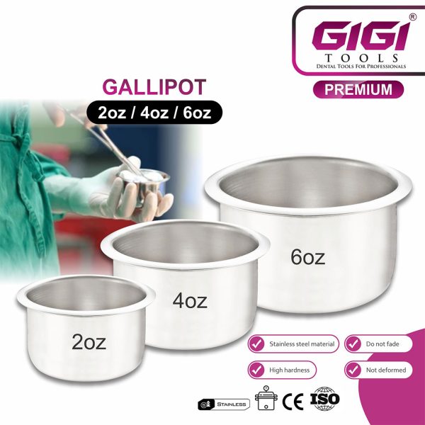 Dental Gallipot – 2oz, 4oz & 6oz Medicament Pot Stainless Steel