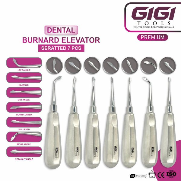 Bernard Dental Elevator Set – 14-Piece Serrated & Non-Serrated