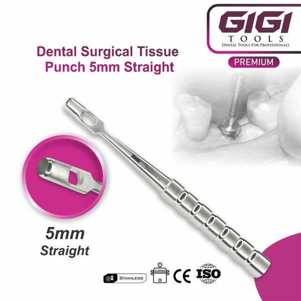 Dental Surgical Tissue Punch – Straight & Curved, 4mm, 5mm, 6mm