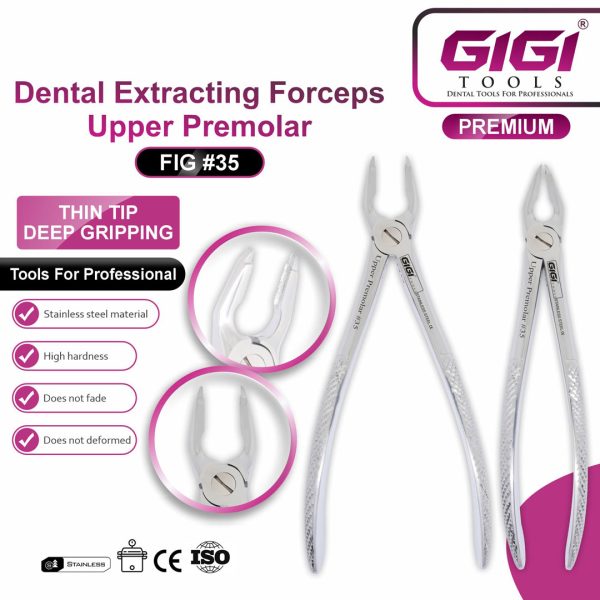 Dental Extracting Forceps Fig. 35 for Upper Premolars