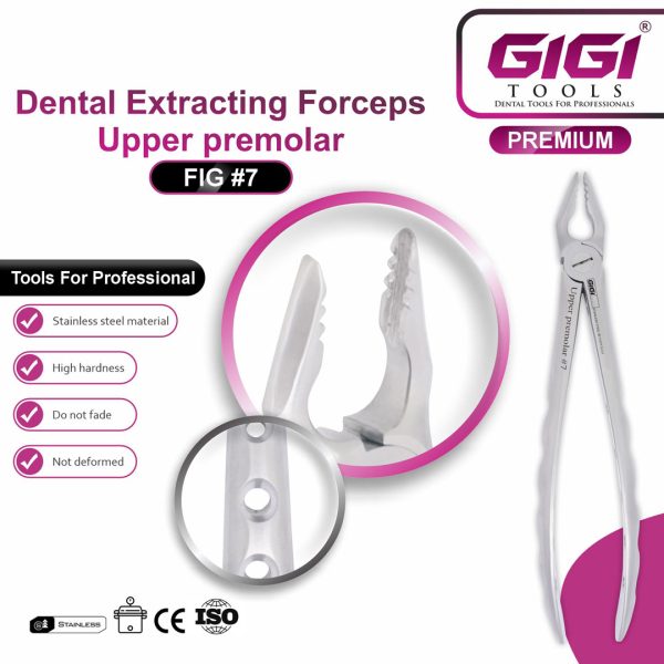 Dental Extracting Forceps Fig. #7 (Upper Premolar)