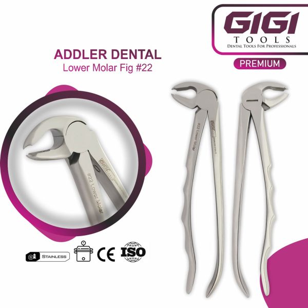 Addler 10-Piece Dental Extraction Forceps Kit (Ergonomic Wave Handle Design)