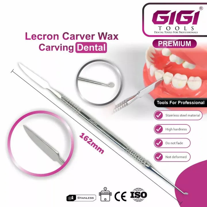 GIGI Tools Dental Lecrone Carver Wax Modeling Carver Instrument Stainless Steel CE Certified