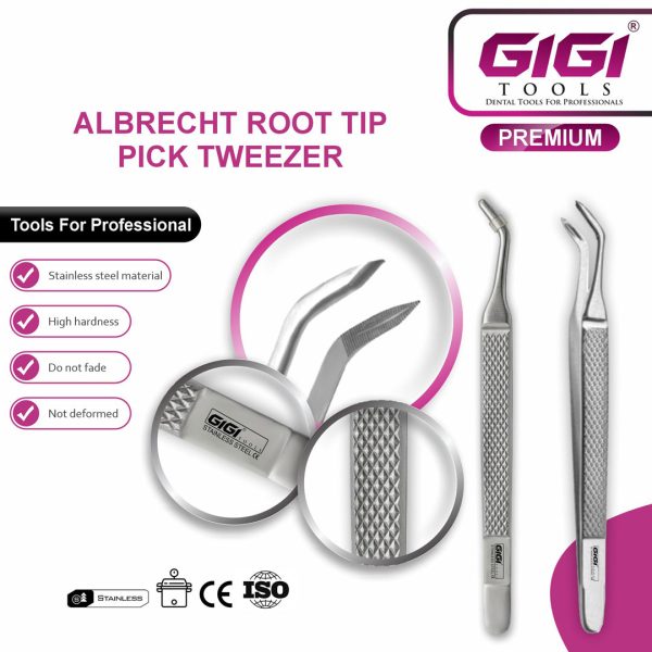 Albrecht Root Tip Pick Tweezers (Surgical Fragment Extraction Forceps)