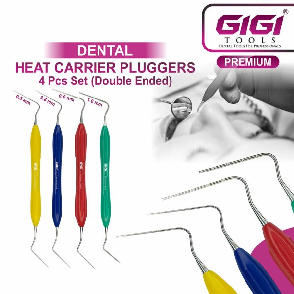 Heat Carrier Pluggers – Dual-Ended Endodontic, 0.5mm to 1.0mm (4-Piece Set)