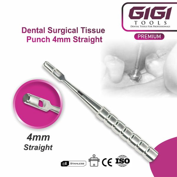 Dental Surgical Tissue Punch – Straight & Curved, 4mm, 5mm, 6mm