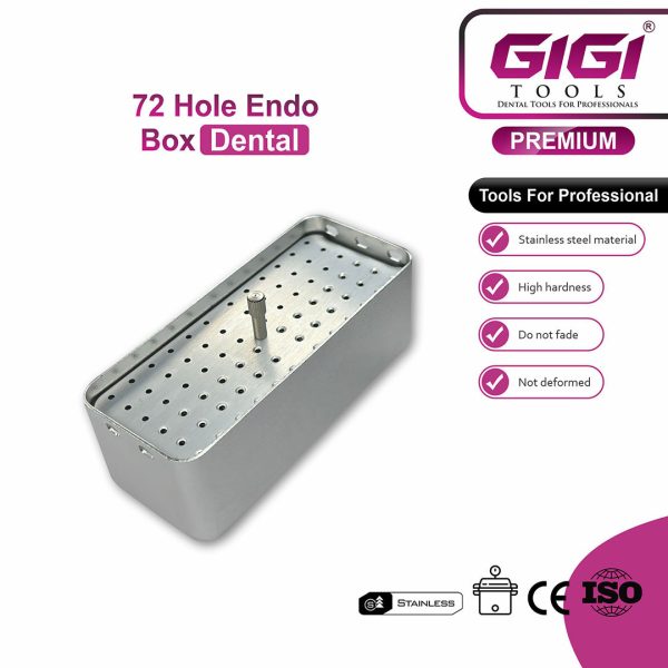 72-Hole Stainless Steel Endo Box