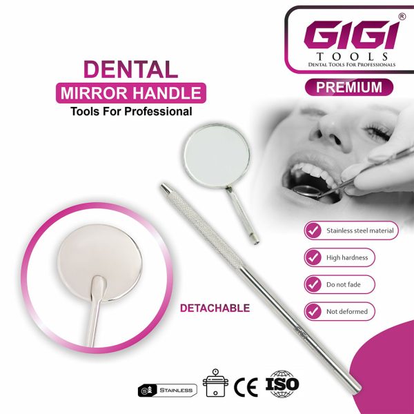 Dental Mouth Mirror with Handle – Stainless Steel, Screw-Thread Head