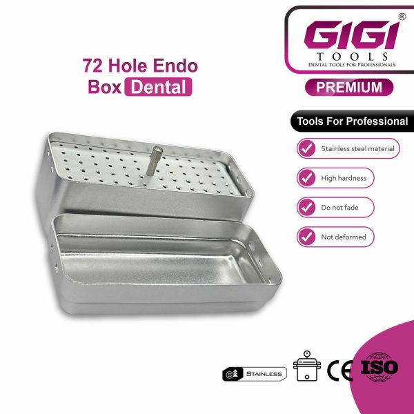 72-Hole Stainless Steel Endo Box
