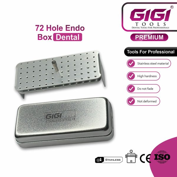 72-Hole Stainless Steel Endo Box
