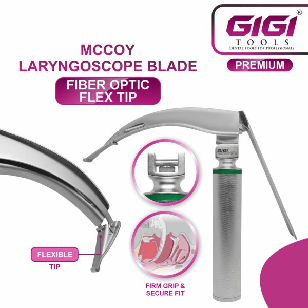 McCoy Fiber Optic Flex-Tip Laryngoscope Blade & Handle Set
