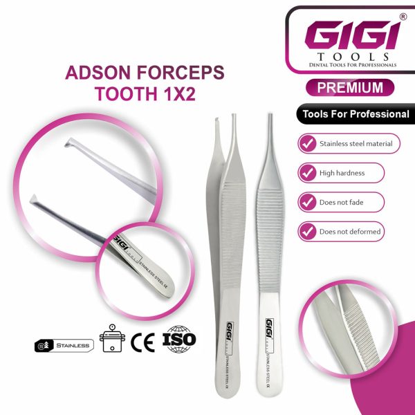 Surgical Adson Forceps & Tissue Tweezers 3-Piece Set