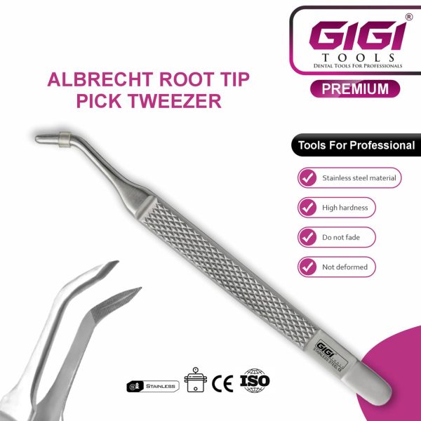 Albrecht Root Tip Pick Tweezers (Surgical Fragment Extraction Forceps)