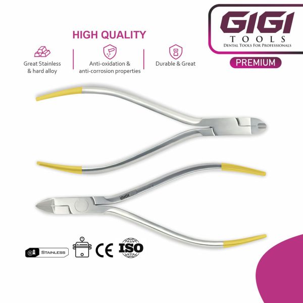 Orthodontic Ligature Cutting Curved Pliers - 15° & 45° Angles