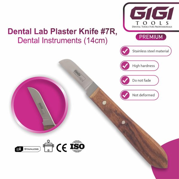Dental Lab Plaster Knife – 14cm & 17cm, Wooden Handle