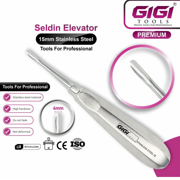 Seldin Dental Elevator – 154mm, 2mm, 3mm & 4mm (Single or 3-Piece Set)