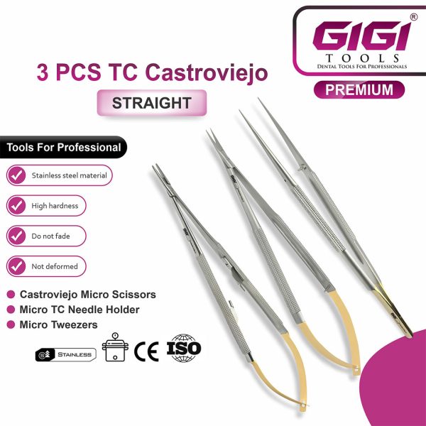 Castroviejo Micro TC 3-Piece Surgical Set