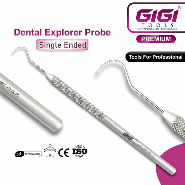 Dental Explorer Probe – Single-Ended Stainless Steel