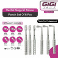 Dental Surgical Tissue Punch – Straight & Curved, 4mm, 5mm, 6mm