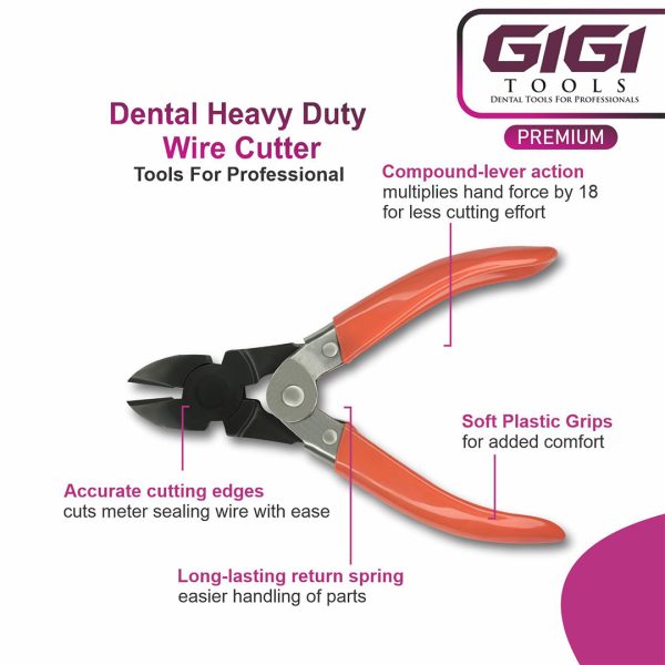 Heavy Duty Wire Cutter – 18x Force Multiplication for Orthodontic & Lab Wire