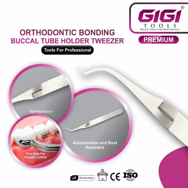 Orthodontic Bonding Buccal Tube Holder Tweezers