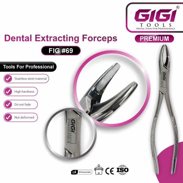 Dental Extracting Forceps Fig. 69 & 69S for Tomes Roots and Fragments