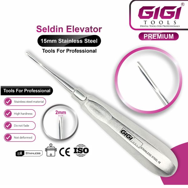 Seldin Dental Elevator – 154mm, 2mm, 3mm & 4mm (Single or 3-Piece Set)