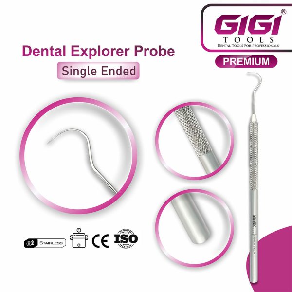 Dental Explorer Probe – Single-Ended Stainless Steel