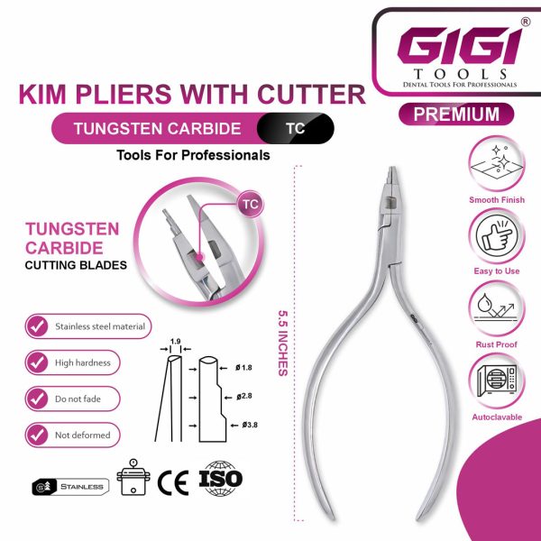 Orthodontic Kim Pliers with Tungsten Carbide Wire Cutter