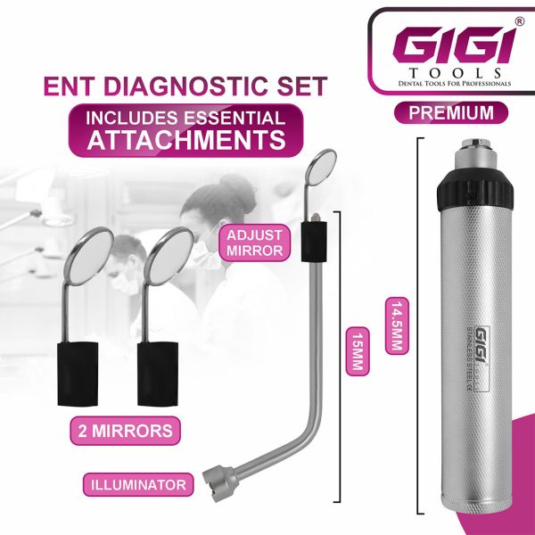 ENT Diagnostic Set – Otoscope, Ophthalmoscope & Nasal Dilator Kit