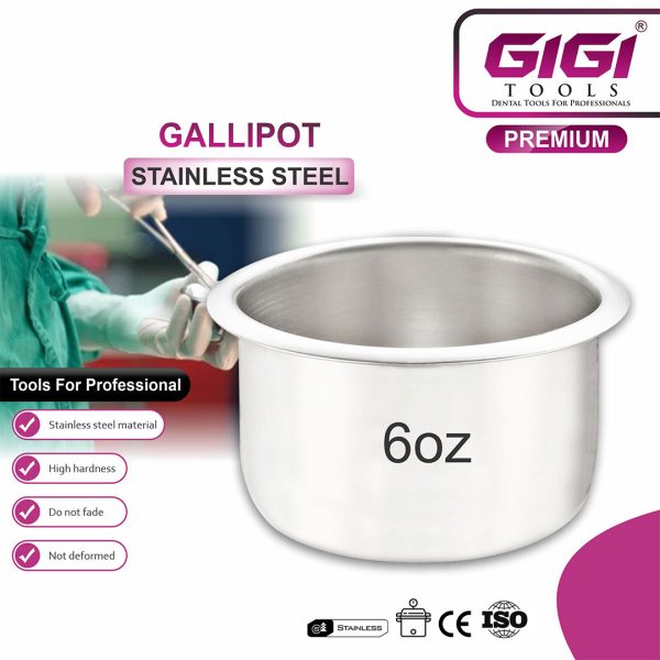 Dental Gallipot – 2oz, 4oz & 6oz Medicament Pot Stainless Steel
