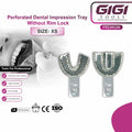 Perforated Dental Impression Tray Without Rim Lock - 8-Piece Sets