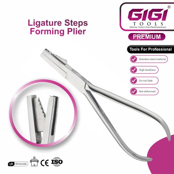 Orthodontic Ligature Steps Forming Pliers