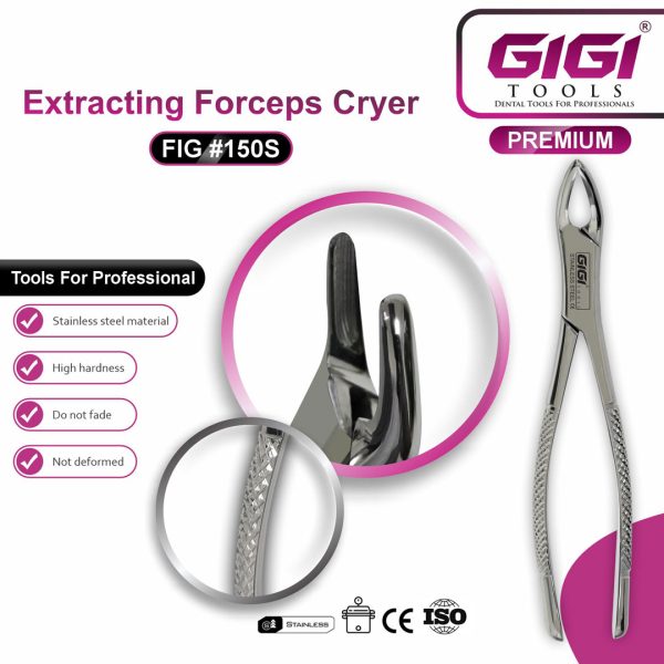 Dental Extracting Forceps Fig. 150 & 150S (Cryer) for Upper Anterior Teeth & Premolars