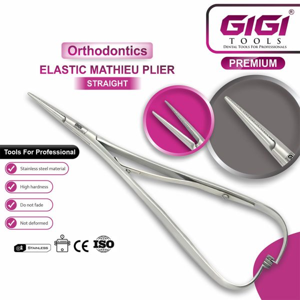 Elastic Mathieu Plier – Orthodontic Ligature Placement (Straight, Curved, Hook, Hole Tip)