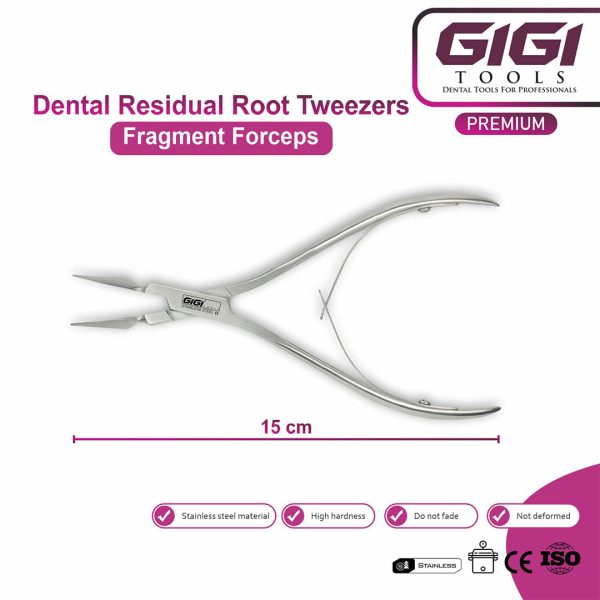 Dental Residual Root Tweezers & Fragment Forceps 3-Piece Set