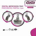 Perforated Partial Dental Impression Tray 3-piece Set
