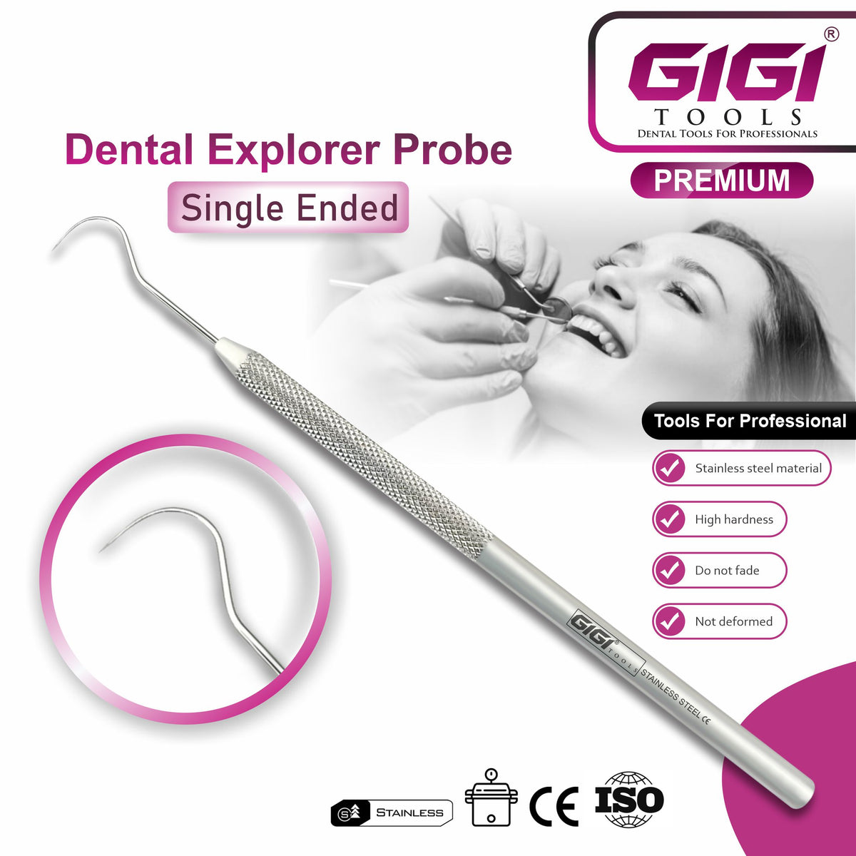 Dental Explorer Probe (Single Ended)