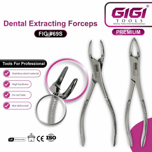 Dental Extracting Forceps Fig. 69 & 69S for Tomes Roots and Fragments