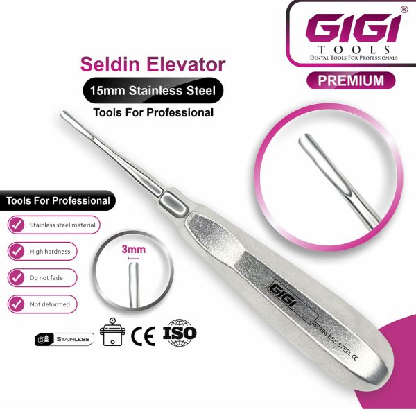 Seldin Dental Elevator – 154mm, 2mm, 3mm & 4mm (Single or 3-Piece Set)