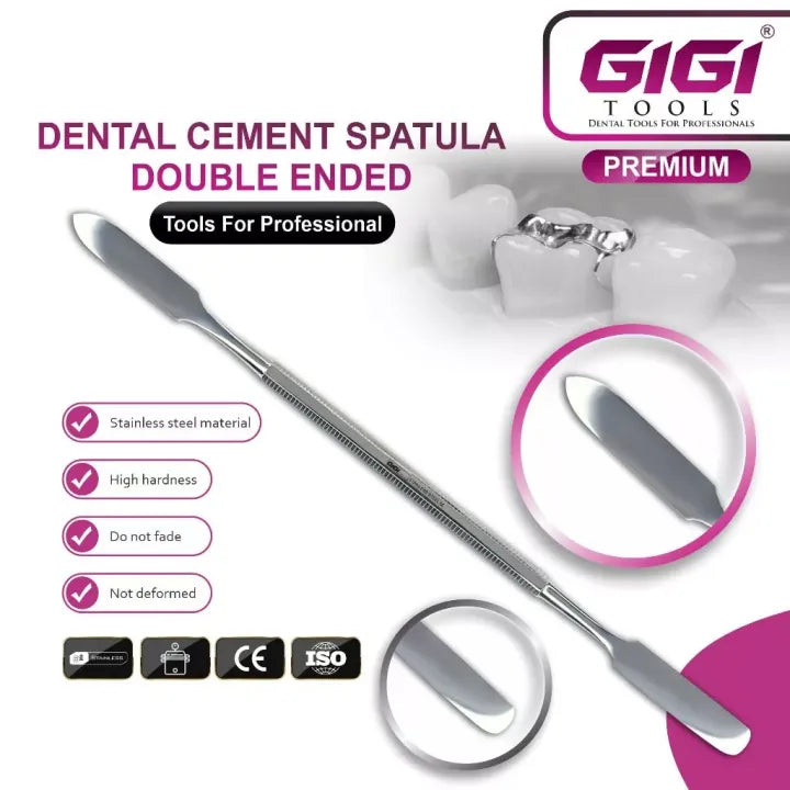 GIGI Tools Dental Cement Spatula Double Ended Mixing Lab Restorative Stainless Steel CE Certified Dental Instrument for Professional Use