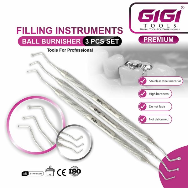 Ball Burnishers Filling Instruments 3-Piece Set