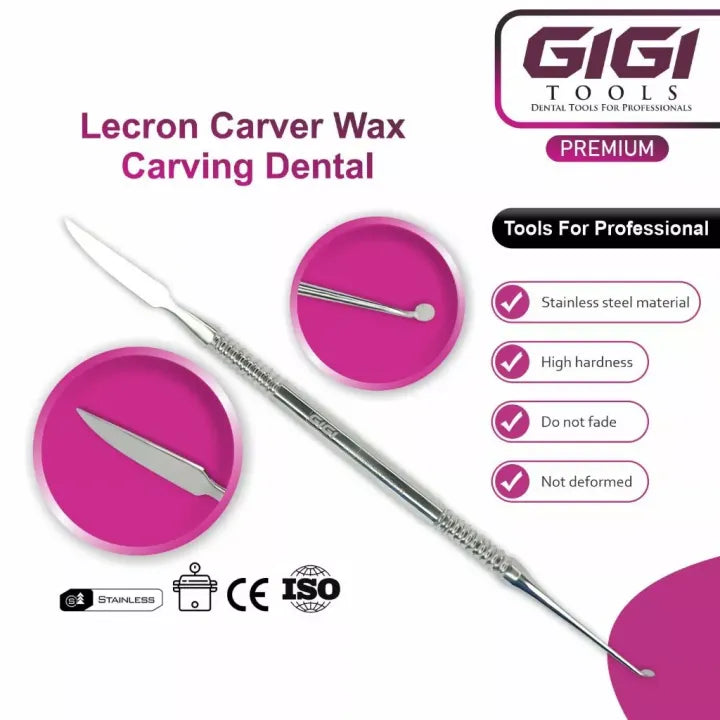 GIGI Tools Dental Lecrone Carver Wax Modeling Carver Instrument Stainless Steel CE Certified