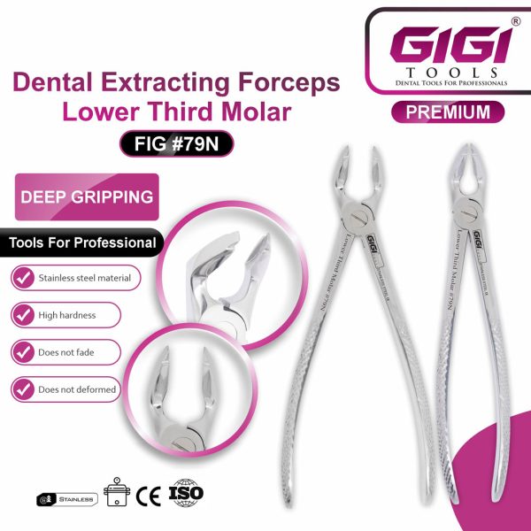 Dental Extracting Forceps Lower Third Molar (Fig #79N)