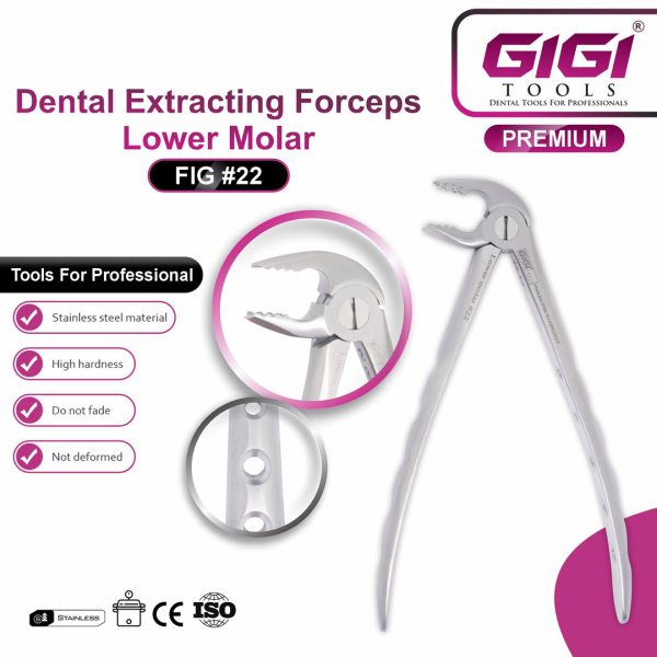 Dental Extracting Forceps Fig. #22 (Lower Molar)